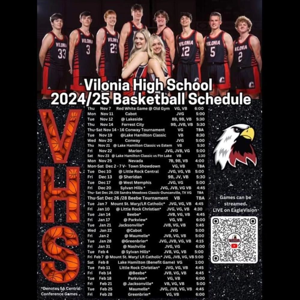  VHS Basketball Schedule